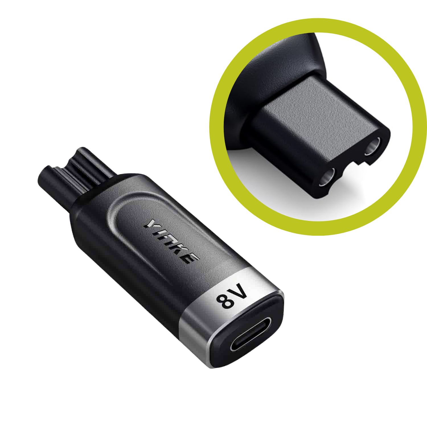 [4美國直購] Yinke 8V USB Type-C 轉接頭-1入 適 Philips Oneblade QP2630 QP2530