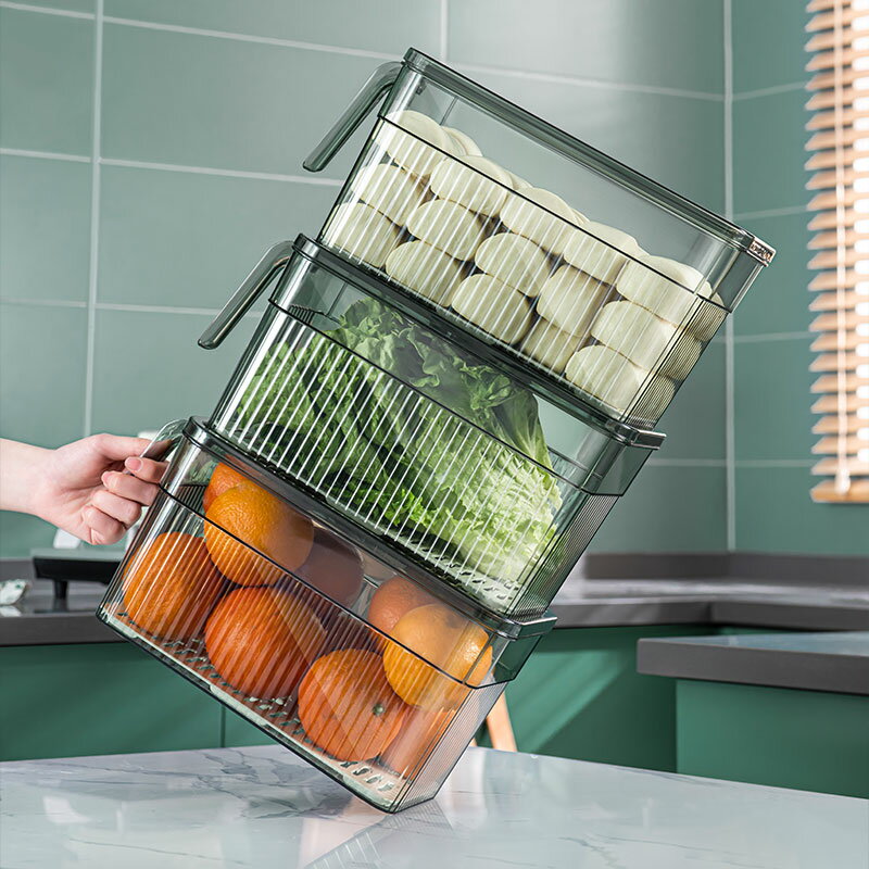 廚房冰箱專用收納盒 帶手柄保鮮盒【優妮好貨】