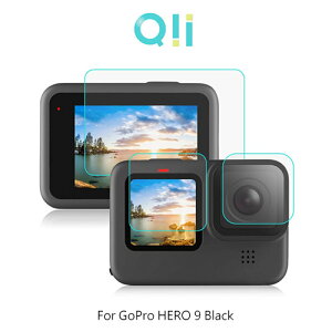 Qii GoPro HERO 9 Black 玻璃貼(鏡頭+大螢幕+小螢幕)
