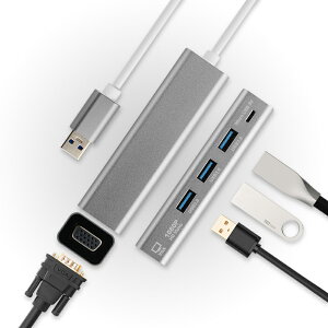 USB擴展塢華為MateBook14筆記本轉接頭KLV-W19/29電腦VGA轉換器線