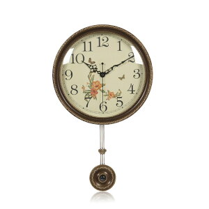 歐式純銅客廳掛鐘單面掛表臥室時鐘靜音鐘表時尚擺鐘