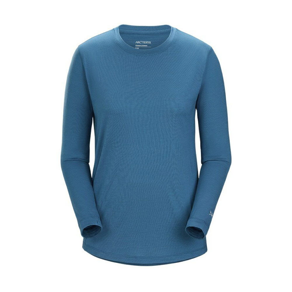 ARC'TERYX 始祖鳥女Lana羊毛長袖圓領衫《寧靜綠》】X000007434/排汗衣