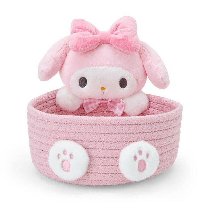 【震撼精品百貨】My Melody 美樂蒂~日本SANRIO三麗鷗 美樂蒂玩偶造型收納籃M*88662
