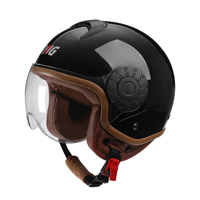 【定制】BYB復古頭盔電動車頭盔摩托車頭盔男女通用四季騎行頭盔