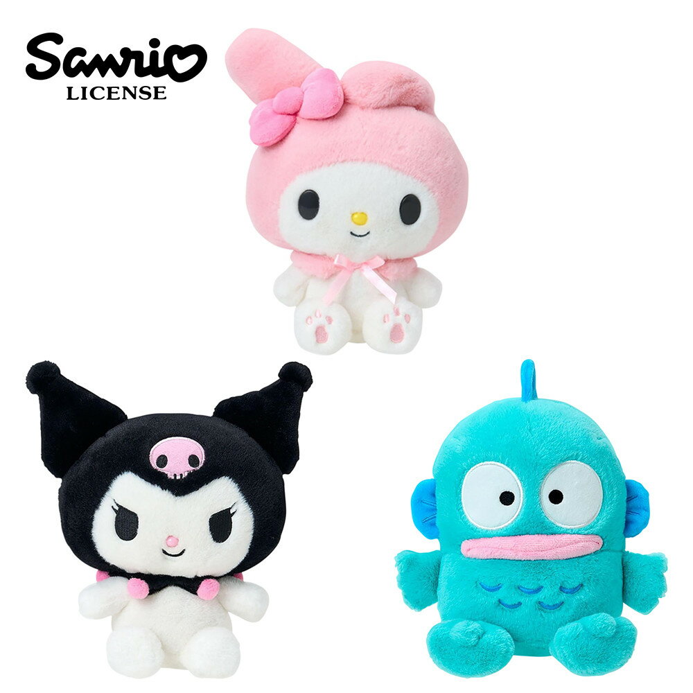 【日本正版】三麗鷗 絨毛玩偶 22cm 娃娃 玩偶 美樂蒂 酷洛米 人魚漢頓