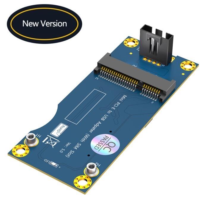 【全球優品匯】mini PCI-E轉SIM轉接卡工業級（立式介面）mini PCI-E轉SIM轉接卡