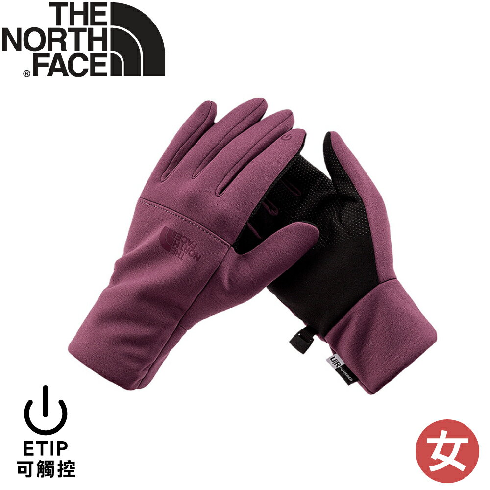 【The North Face 女 可觸屏四向彈性保暖手套《藕紫》】4SHB/登山/機車/防滑手套/保暖