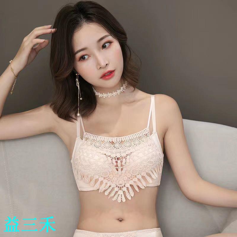 文胸2023性感復古刺繡抹胸聚攏無鋼圈女士文胸內衣蕾絲單件/套裝-益三禾