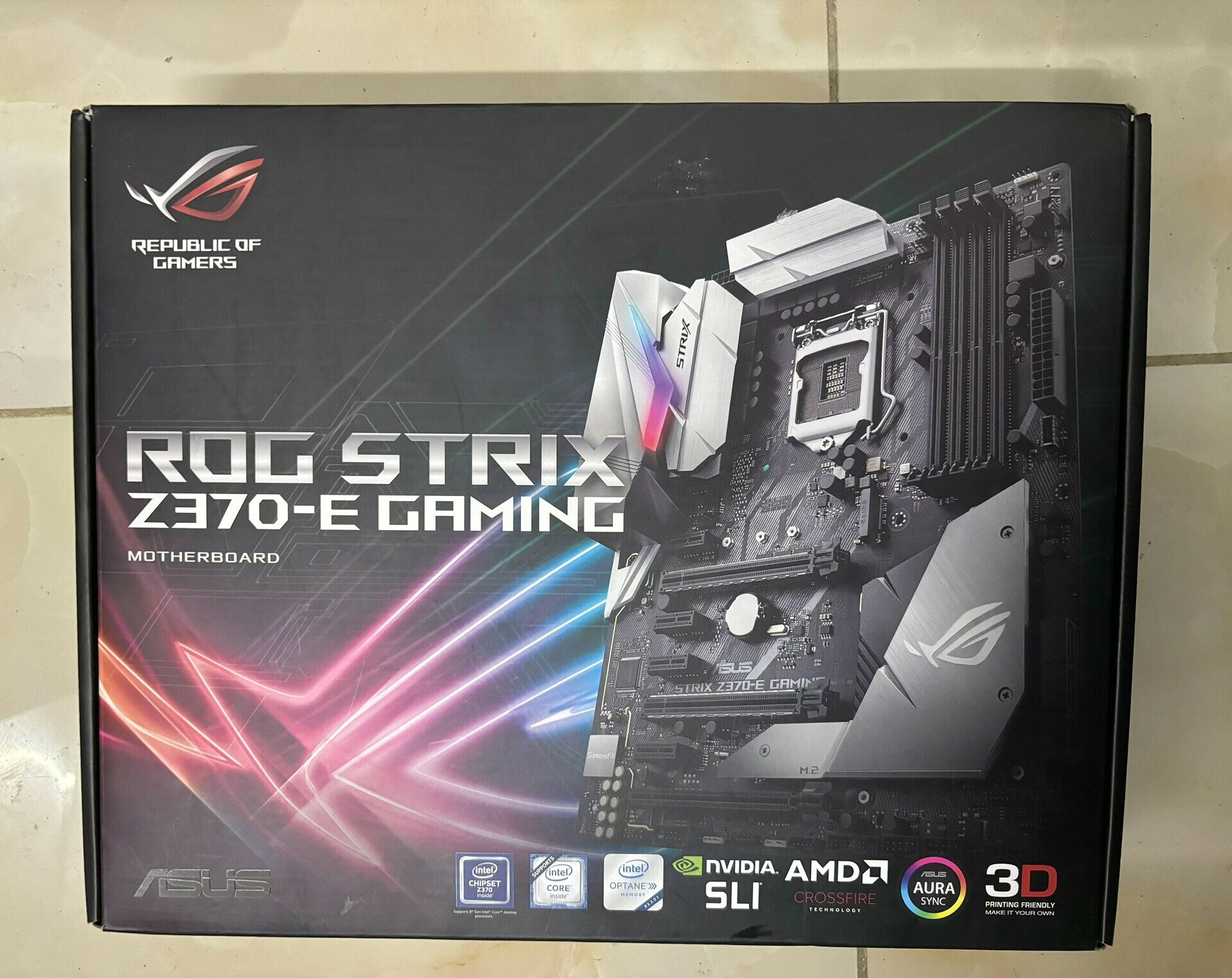 華碩ROG STRIX Z370-E GAMING主機板 電競主機板 箱說齊全 庫存現貨 支援英特爾 電腦組裝 高效能 遊戲主機板