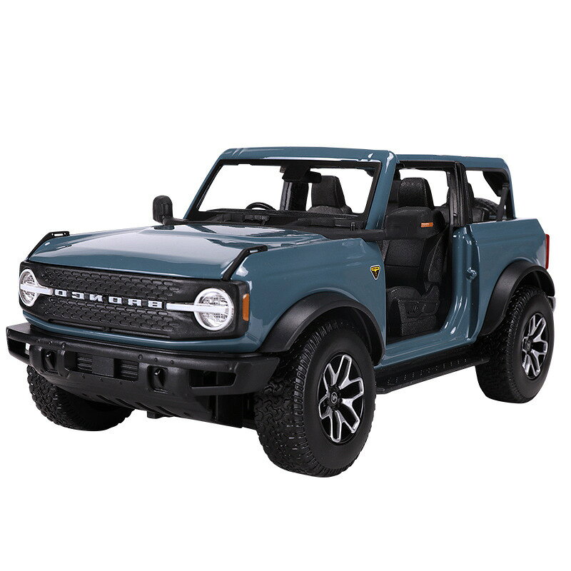 【真合金製】1:18比例 福特Bronco敞篷車模 車輛收藏 玩具模型 越野風情