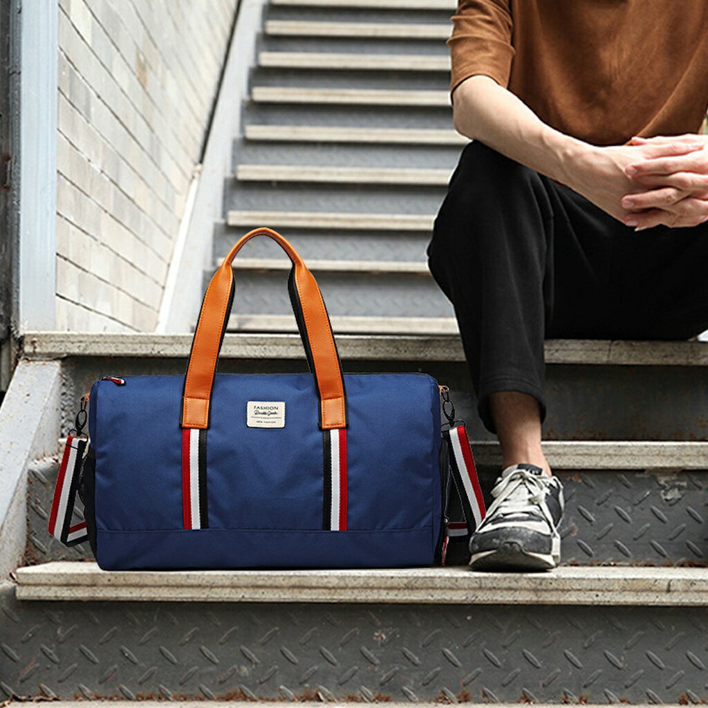 ISONA 防水尼龍材質乾濕分層收納輕薄優質運動旅行手提包 斜背包 側背包 肩背包 2