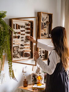 畫框 相框 實木標本相框 立體昆蟲植物幹花diy墻面裝飾 貝殼展示收納畫框