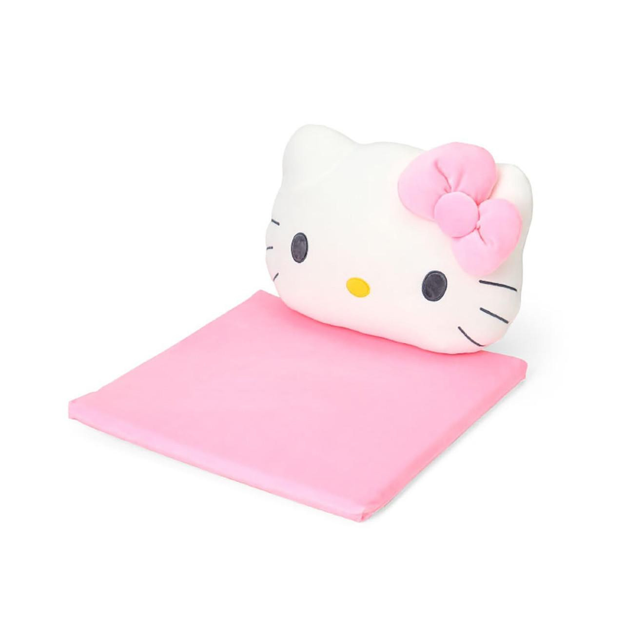【震撼精品百貨】Hello Kitty 凱蒂貓~日本SANRIO三麗鷗 KITTY絨毛造型連體坐墊-大頭款*54834
