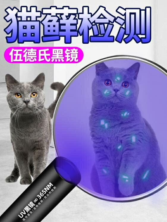 手電筒 伍德氏燈照貓蘚尿癬真菌檢測手電筒紫外線熒光劑紫光驗鈔燈專用