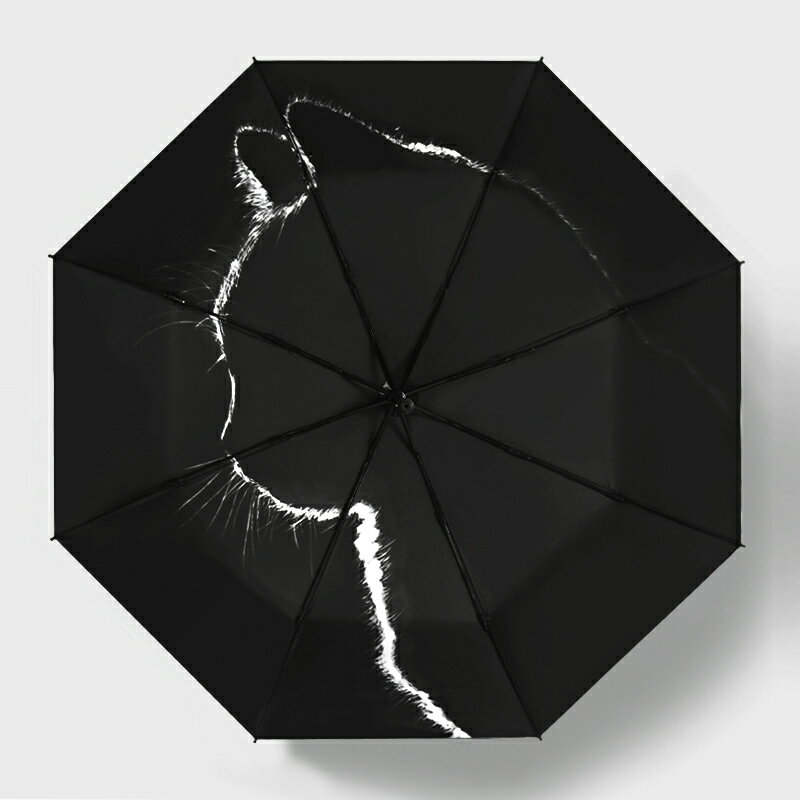 黑膠自動傘 自動雨傘男生簡約ins風太陽傘防曬晴雨兩用遮陽傘防紫外線女黑膠『XY36037』