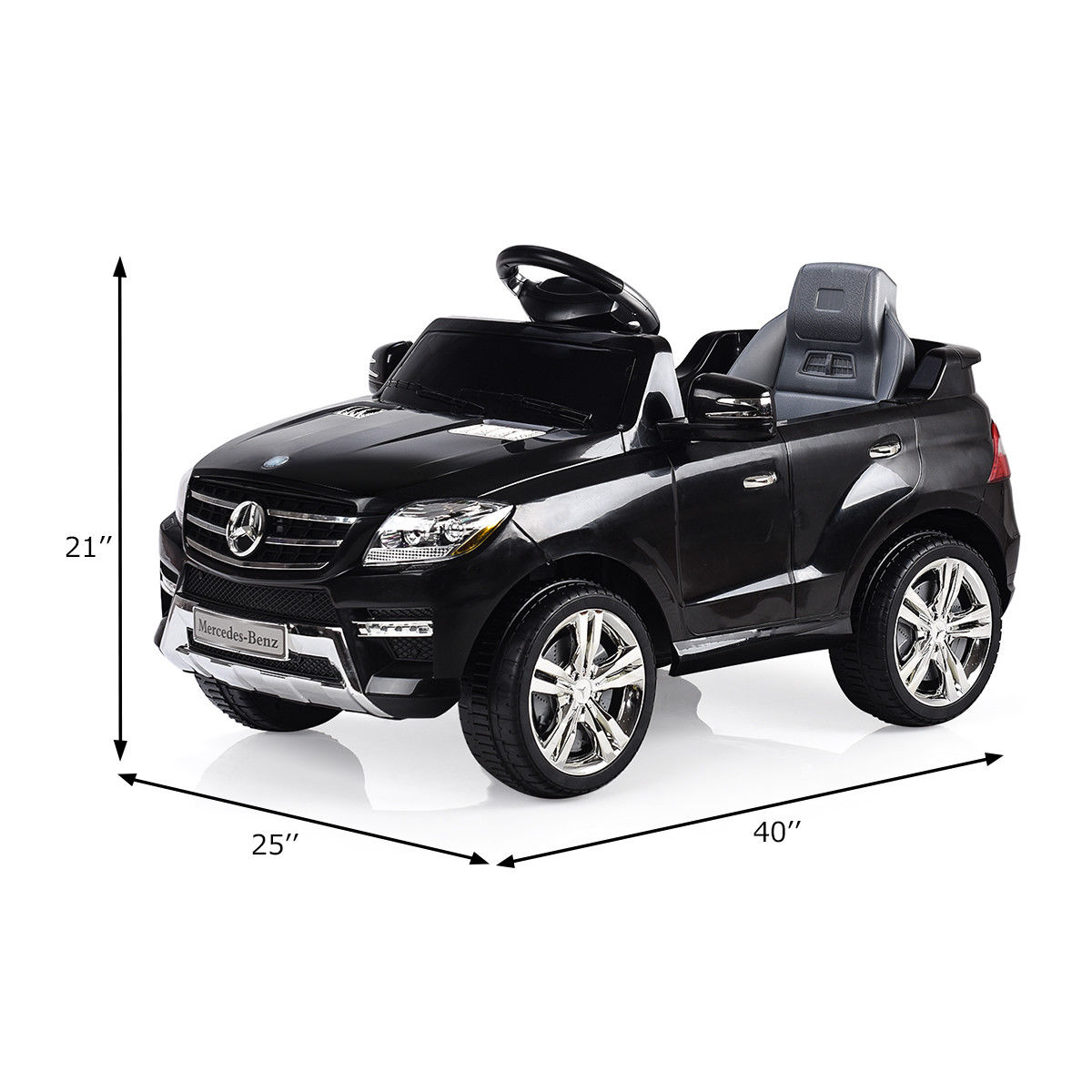 costway mercedes benz ml350 6v electric kids ride on car licensed mp3 rc remote control