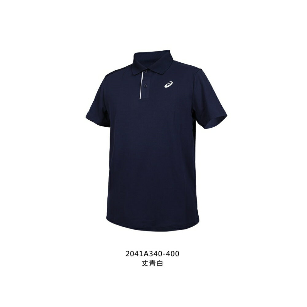 ASICS 男短袖POLO衫(免運 吸濕排汗 運動 上衣 休閒「2041A340-400」≡排汗專家≡