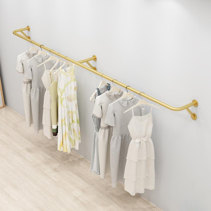 附發票 廠家直銷 服裝展示架陳列衣桿壁掛式側掛上墻架女裝店內褲貨架童裝店掛衣架
