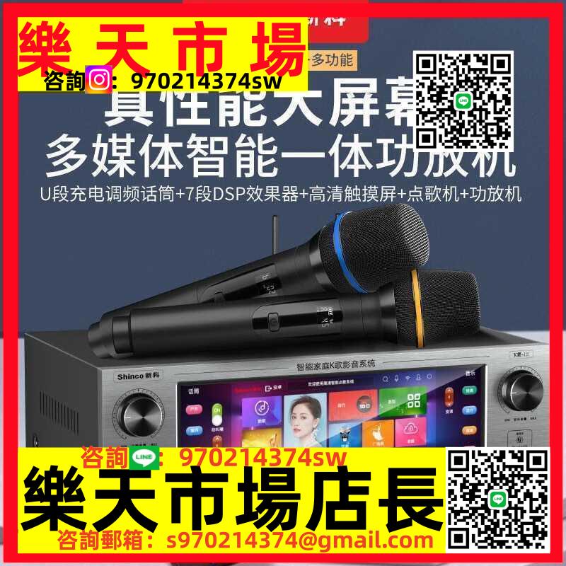 新科K霸-12功放機多功能12吋液晶顯示屏觸屏點歌大功率藍芽無線