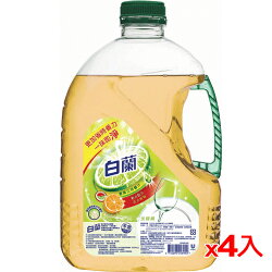 全新白蘭動力配方洗碗精(鮮柚)2.8kg*4(箱)【愛買】