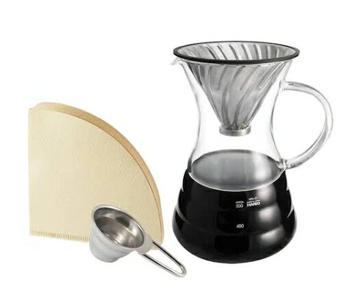 金時代書香咖啡 HARIO V60白金金屬濾杯咖啡壺組 VPD-02HSV