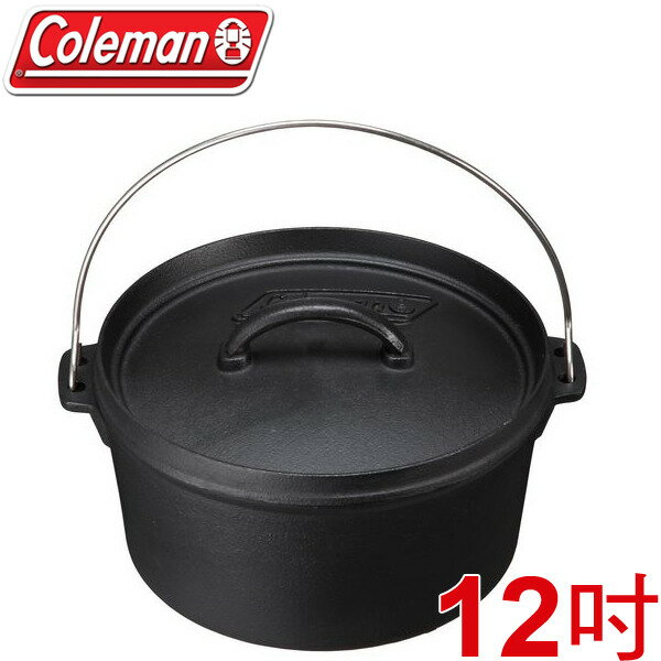 【露營趣】Coleman CM-9391 SF 荷蘭鍋/12吋 鑄鐵鍋 鐵鑄鍋 烤全雞 壽喜燒