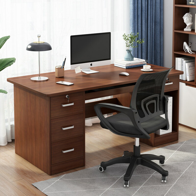 電腦桌 辦公桌 辦公桌椅組合職員單人簡約現代書桌辦公室工作臺家用臺式電腦桌