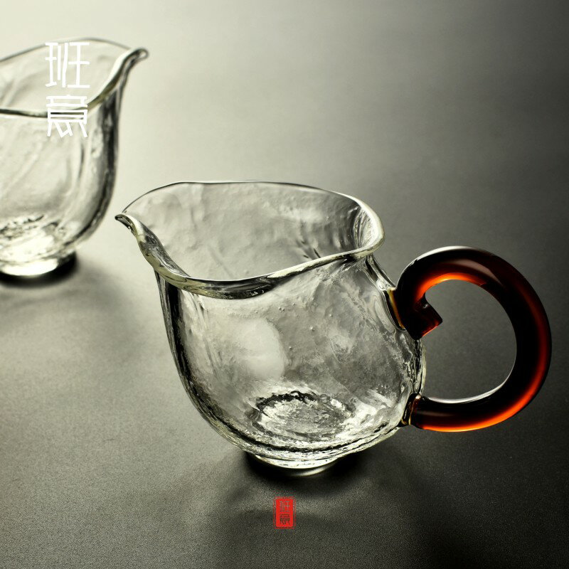 創意海螺加厚玻璃公道杯耐熱泡茶分茶器茶漏茶海功夫茶具大號公杯1入