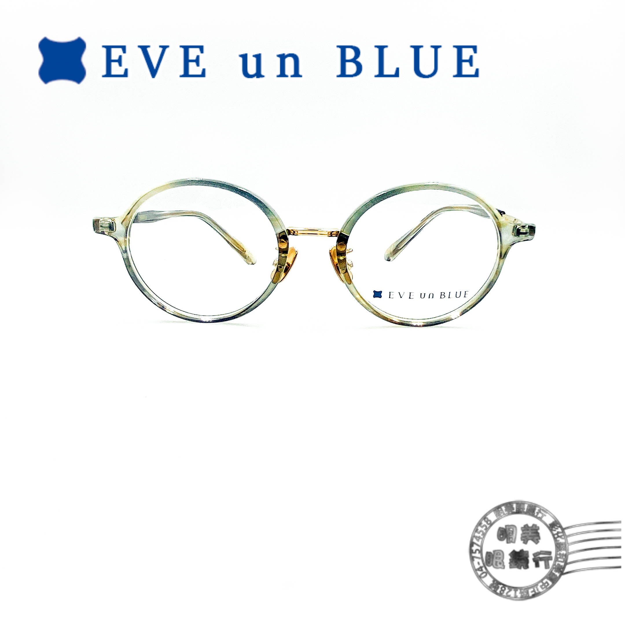 ◆明美鐘錶眼鏡◆EVE un BLUE 日本手工鏡框/GARDEN-PRIMROSE/Smoky Beige Sasa