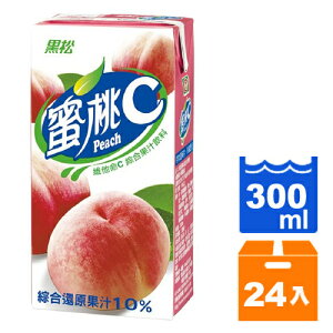 黑松 蜜桃C 維他命C綜合果汁飲料 300ml (24入)/箱【康鄰超市】