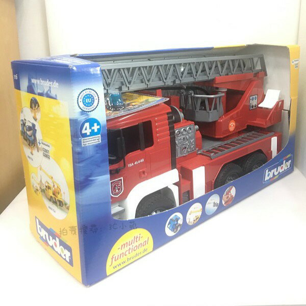 【Fun心玩】RU2771 麗嬰 德國製造 BRUDER 1：16 MAN TGA 消防車 雲梯車 兒童 大型 汽車 玩具
