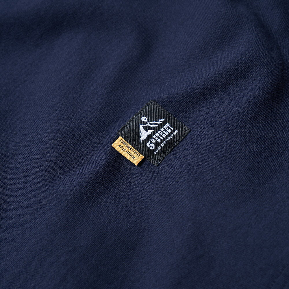 男線條山形小LOGO印花短袖T恤-丈青【5th STREET】【APP下單享4%點數】 ★春夏新品 ★嚴選人氣必買 8