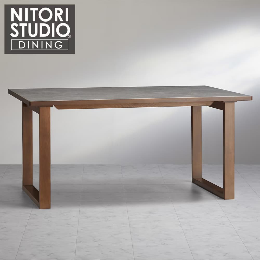 ◎陶板實木餐桌 N COLLECTION T-11U 150 MBR/GY NITORI宜得利家居