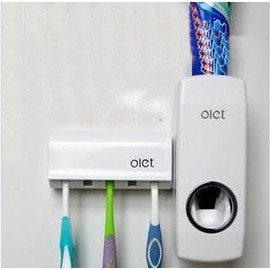 創意環保全自動擠牙膏器套裝 帶牙刷架 牙膏擠壓器