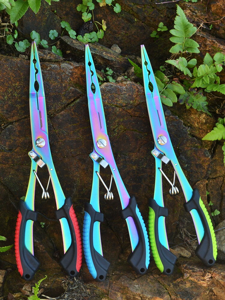 路亞鉗 釣魚鉗 全能鷹加長款路亞鉗釣魚鉗子摘鉤工具魚線剪子420不銹鋼垂釣用品