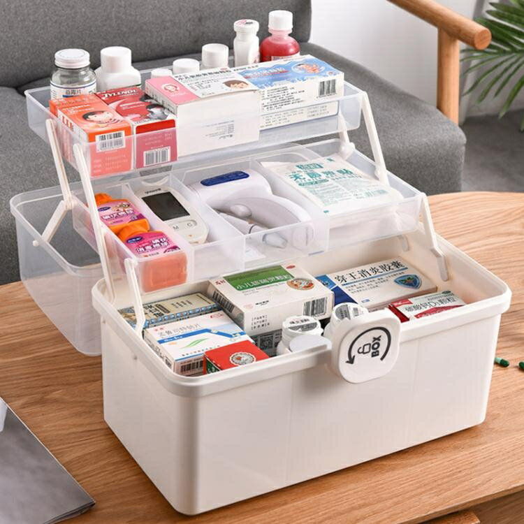 家用藥箱收納盒特大號家庭裝醫藥箱兒童大容量多層便攜急救箱AQ
