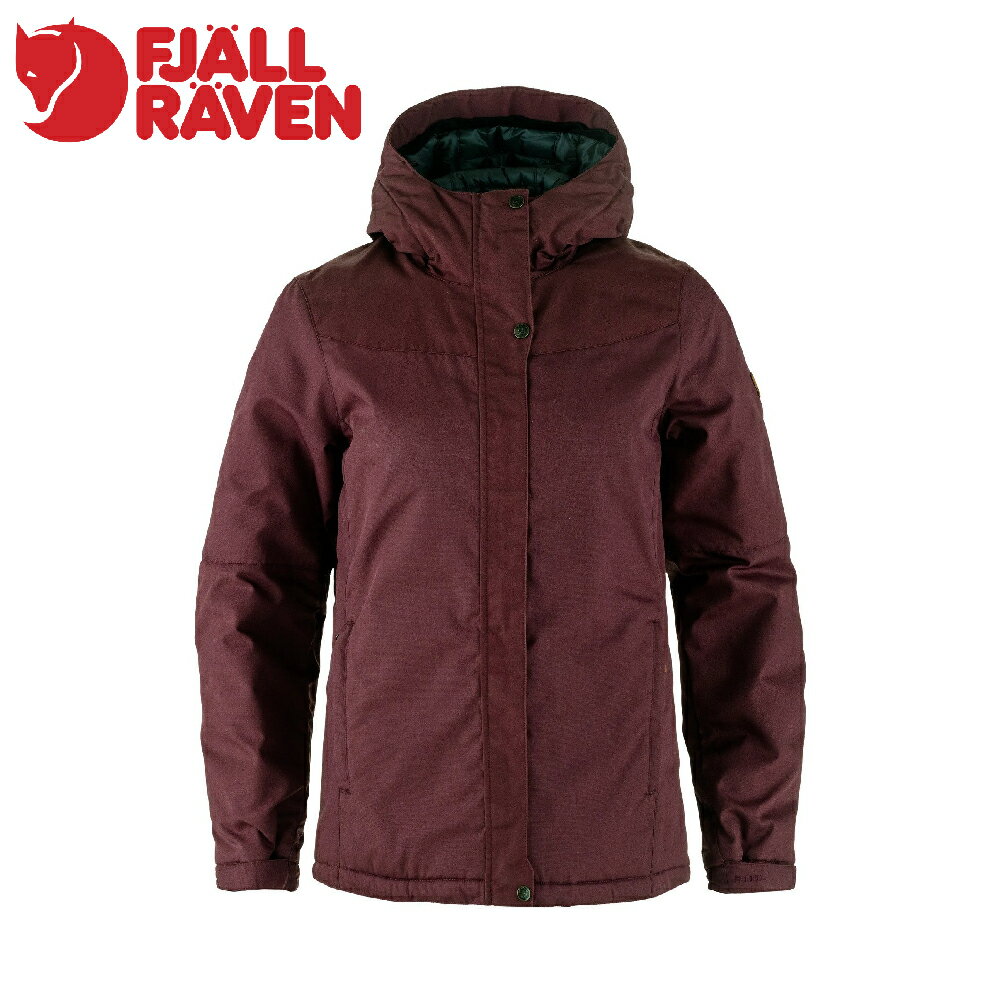 【Fjallraven 小狐狸 女 Stina Padded 夾克《深葡萄紅》】F14500170/保暖外套/連帽外套/休閒外套
