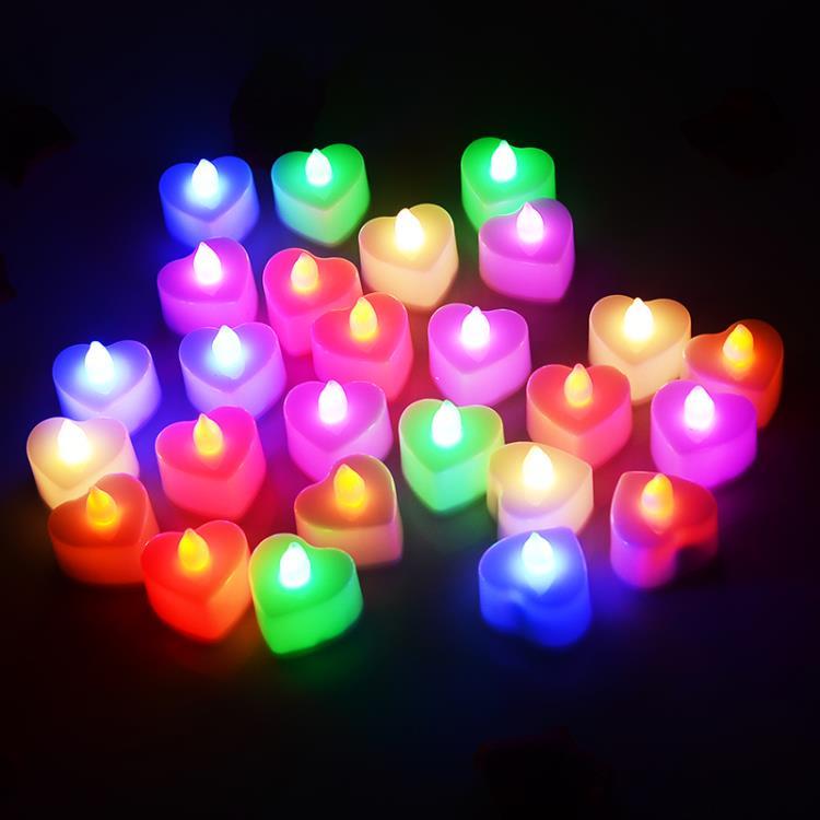 LED電子蠟燭燈浪漫求婚創意布置用品生日心形場景道具裝飾圣誕節 幸福驛站
