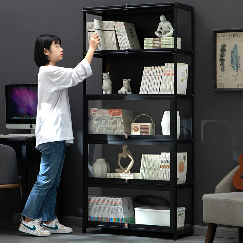 書架置物架落地書櫃子家用兒童客廳實木辦公室靠墻邊收納簡易多層