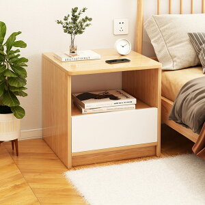 置物櫃 置物架 床頭簡約現代臥室網紅ins風床邊 北歐風簡易置物架小型儲物