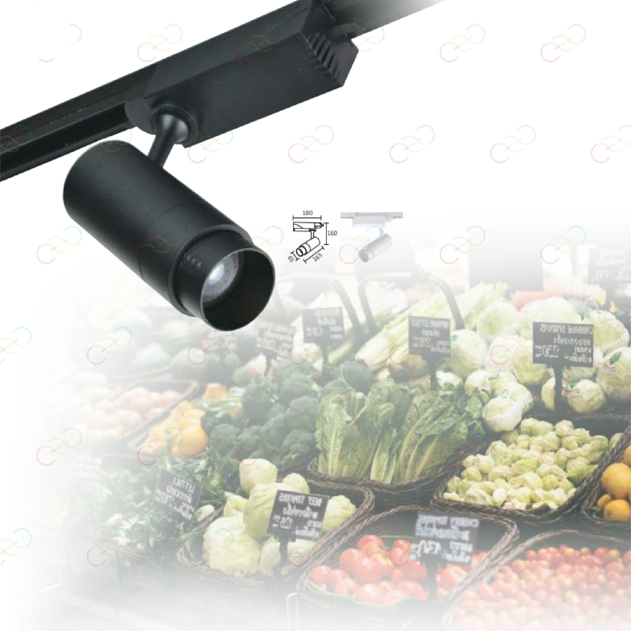 KAOS LED 生鮮軌道燈 20W 食材 投射燈 軌道燈 高氏 照射燈 KAO'S (A Light) 2