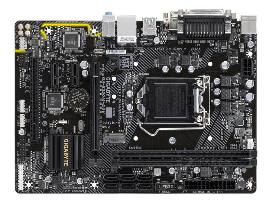 {保固一年 可打統編}Gigabyte/技嘉B250M-D3V/D2V/POWER主機板 1151針M.2 DDR4 B250主機板