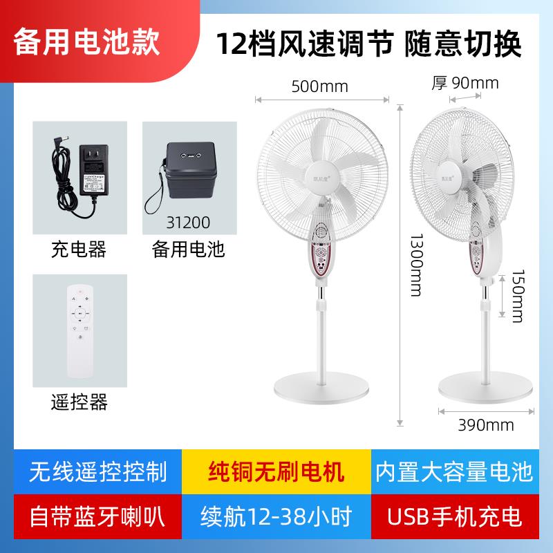 {可打統編 保固一年}18寸充電風扇超長續航大風力太陽能戶外大電池便攜式大功率落地扇 0