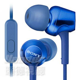 【曜德】SONY MDR-EX255AP 藍色 細膩金屬 耳道式耳機 線控MIC ★ 送收納盒 ★