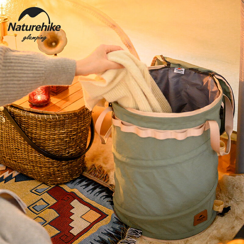 Naturehike挪客折疊收納圓桶戶外營地露營野營便攜式雜物臟衣簍