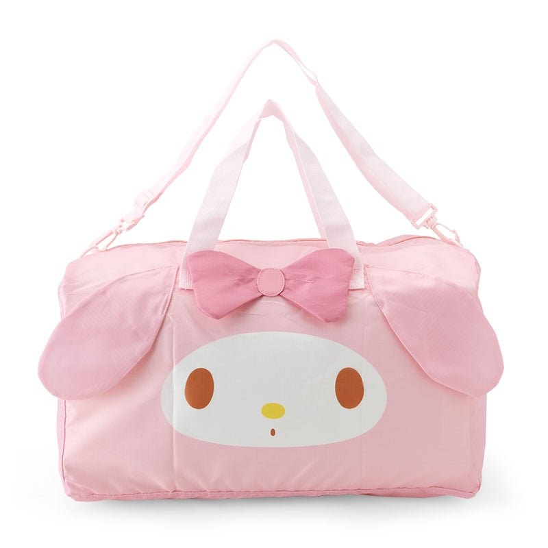 asdfkitty*美樂蒂 大臉版 行李箱拉桿手提袋 斜揹包 波士頓包 可收納購物袋-正版商品