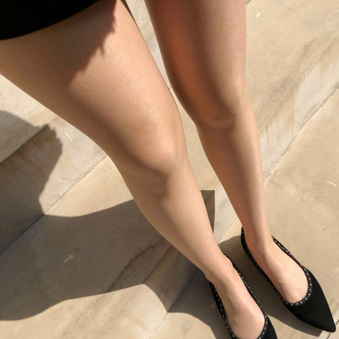 閃亮星辰珠光絲襪女夏季超薄款肉色透明隱形銀絲連褲襪膚黑色性感