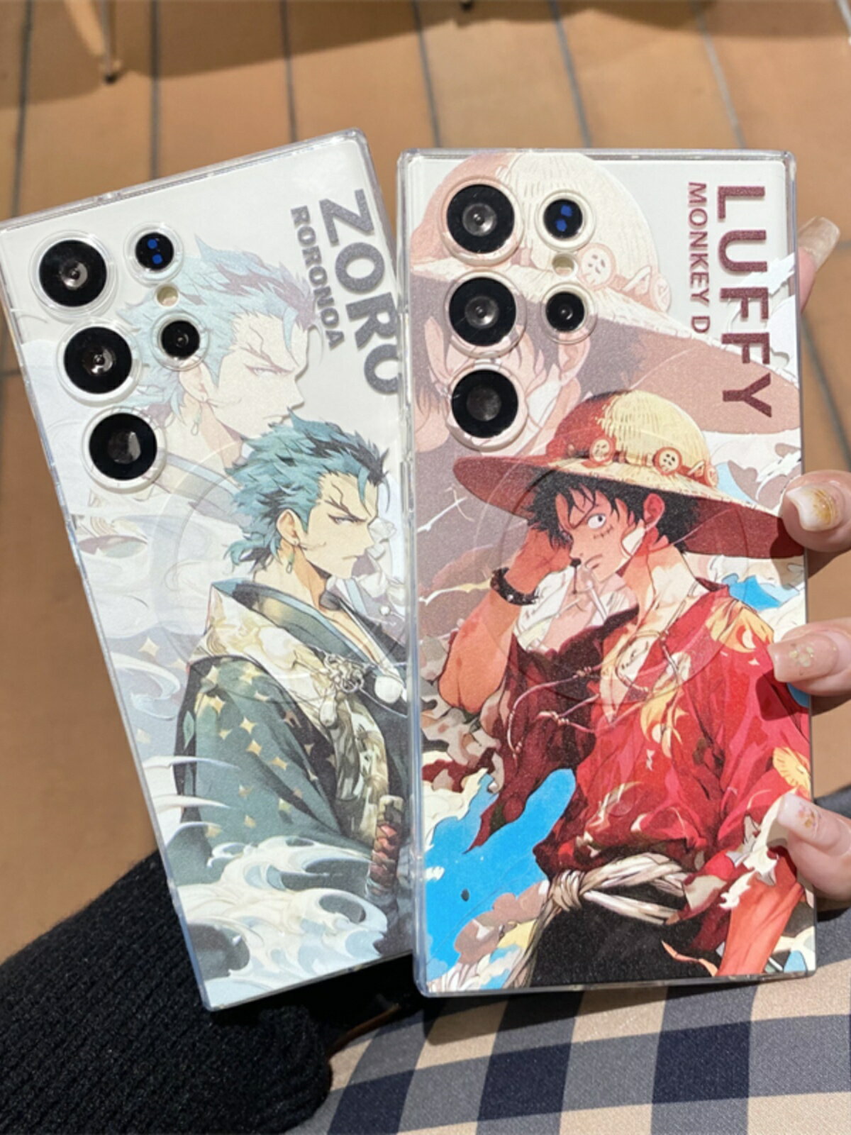 路飛S25U透明磁吸A55適用三星s24ultra手機殼samsungs23U新款S24fe卡通s22plus硅膠S21全包galaxys防摔note20