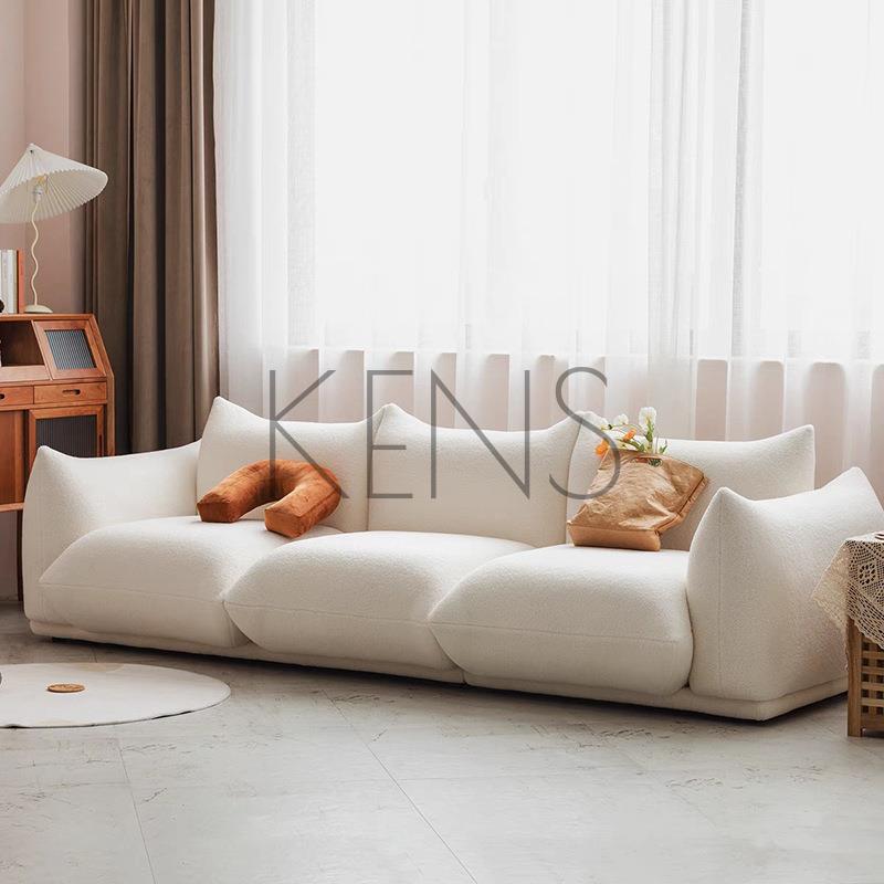 【KENS】沙發 沙發椅 北歐設計師落地面包沙發 現代簡約ins風客廳小戶型羊羔絨布藝沙發