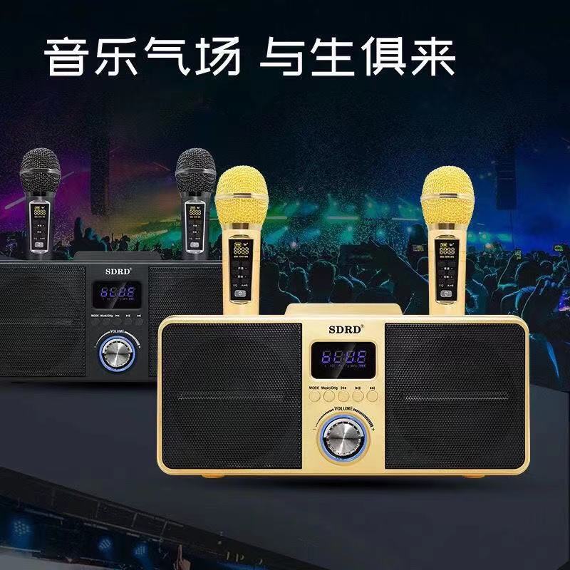 SD309一體機連接電視手機唱歌KTV無線麥克風藍牙音響【北歐家居生活】